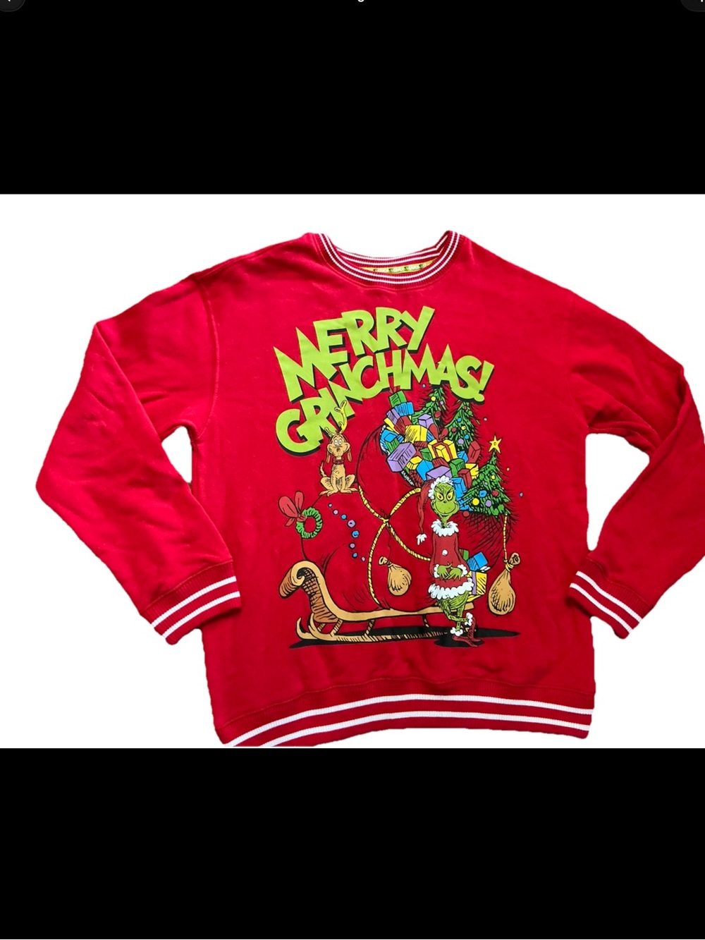 Dr. Seuss Red Grinch Graphic Crewneck Sweatshirt